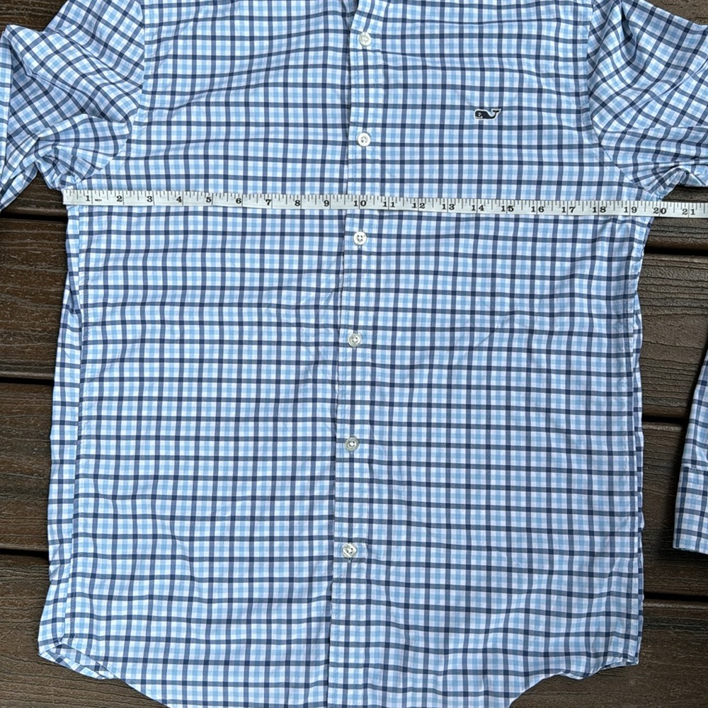 EUC vineyard vines Men's Multi Check Slim Fit Nylon Shirt Size Small - Picture 3 of 6